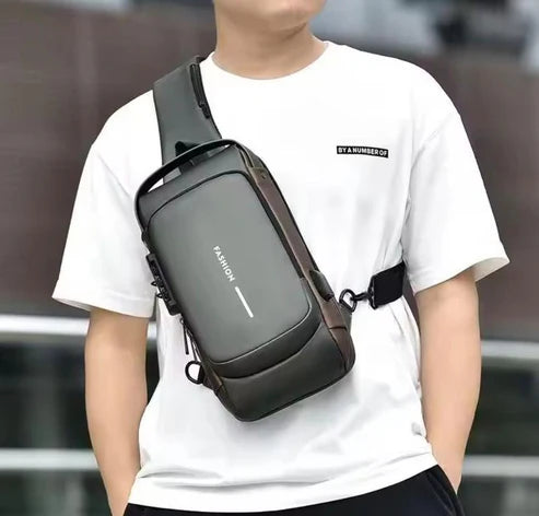 Anti-Theft Sling Bag With A USB Charging Cable