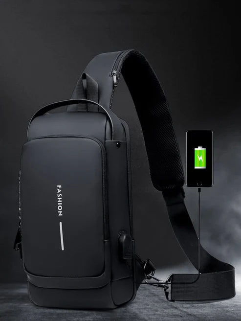 Anti-Theft Sling Bag With A USB Charging Cable