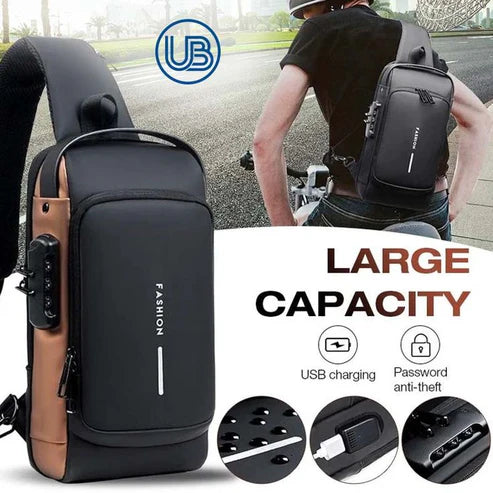 Anti-Theft Sling Bag With A USB Charging Cable
