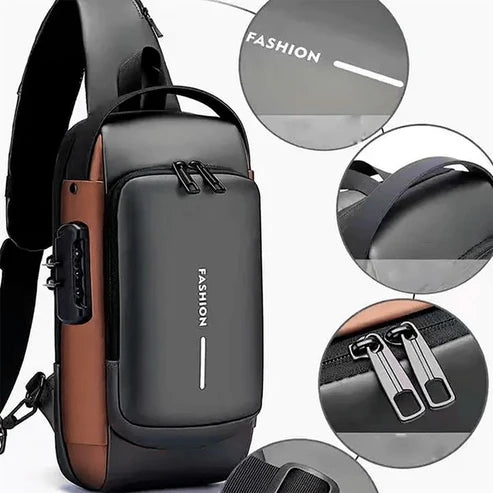 Anti-Theft Sling Bag With A USB Charging Cable